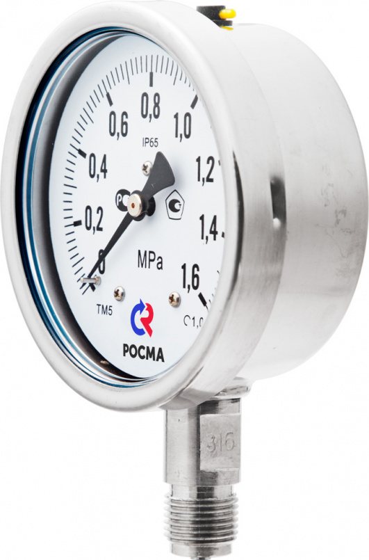 Манометр Росма ТМ-521Р.0 (0-0,4MPa) 1/2.1,0
