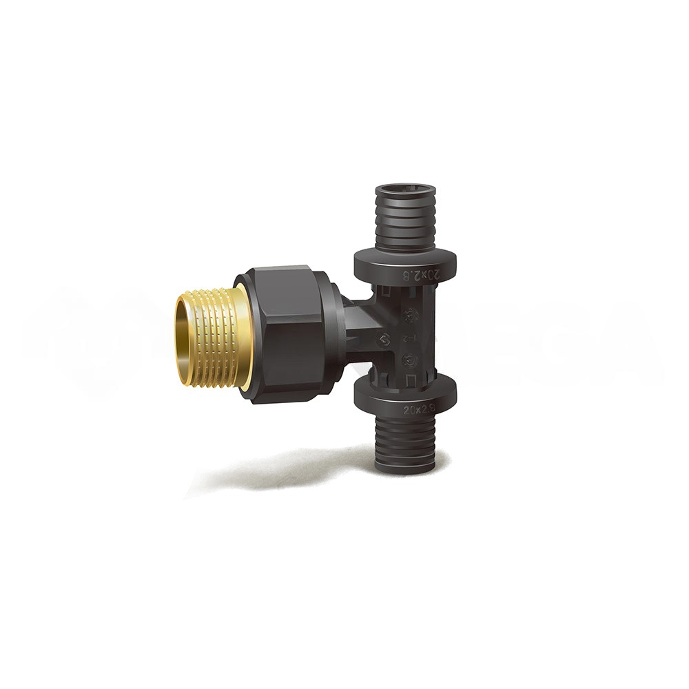 Тройник Varmega Slide-fit с наружной резьбой VM51002