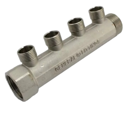 Коллектор General Fittings 1"в.р-н.р. - 4 - 1/2" н.р.