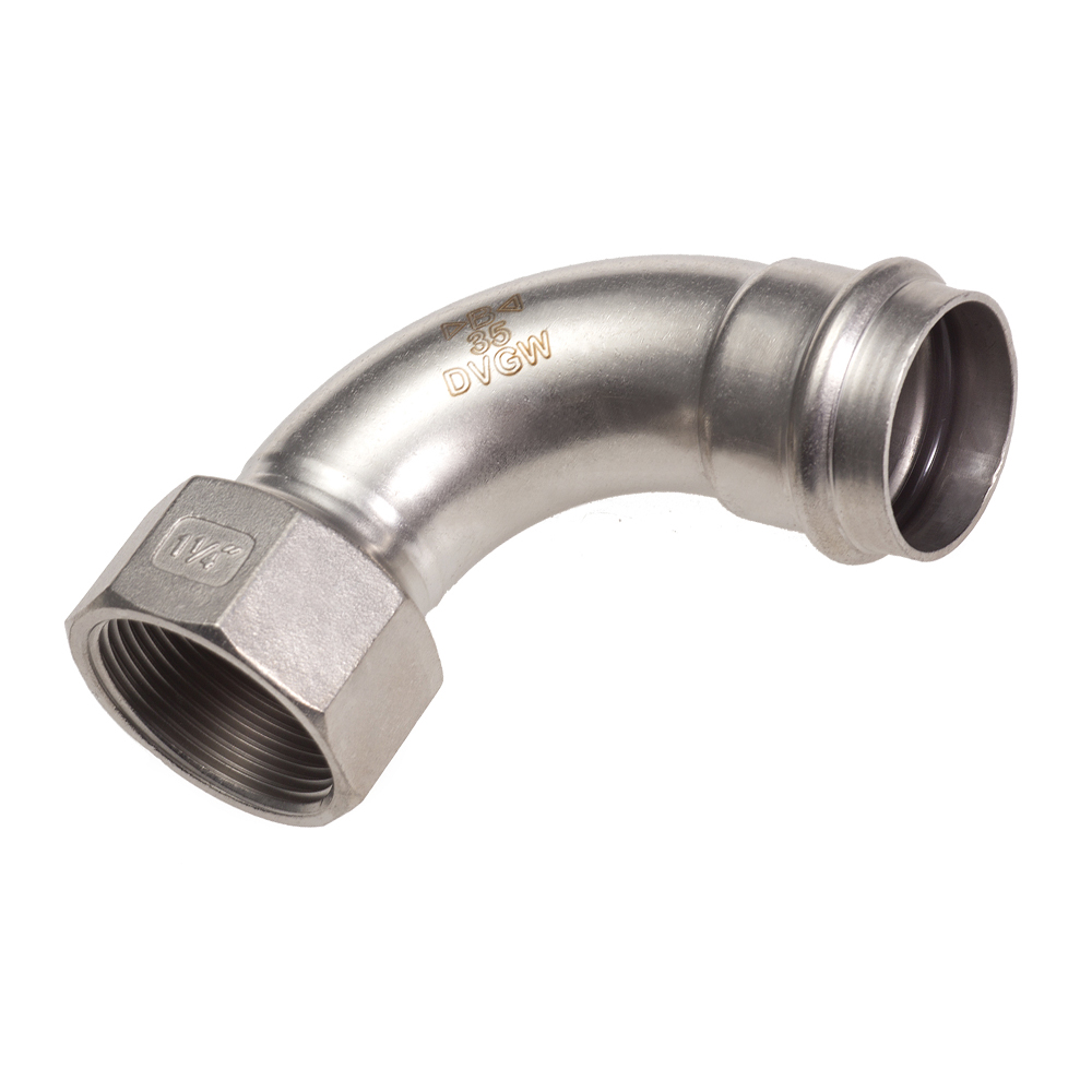 Отвод WAAG Heavy Inox 90 15-1/2"пресс-ВР