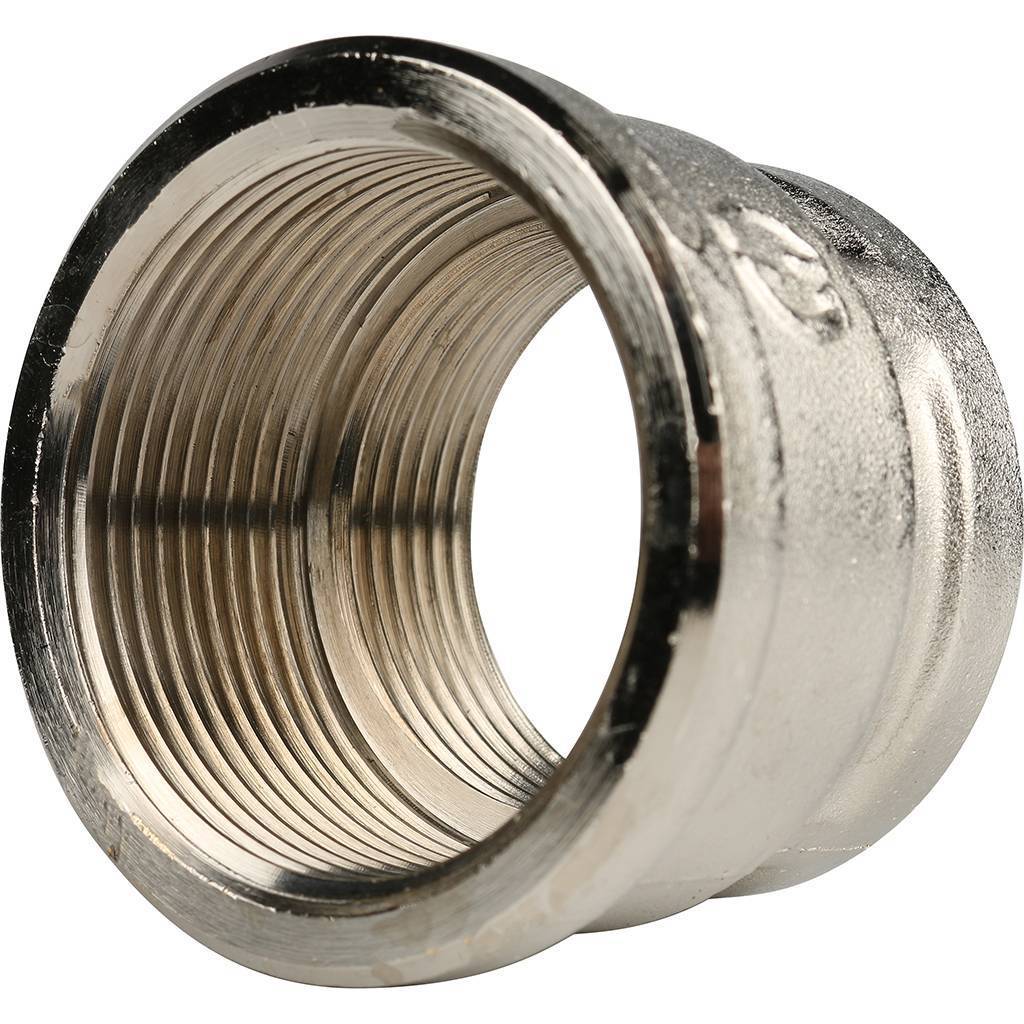 Муфта ВВ переходная никелированная Stout 1 1/2"х1 1/4"