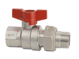 Кран шаровой Cimberio сер.16, 1 (В-американка)  ручка-бабочка CIM 346/16 1