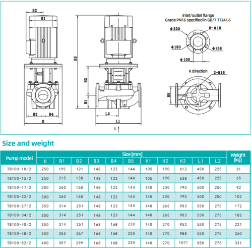 Насос Shimge TB100-48/2, 22 кВт