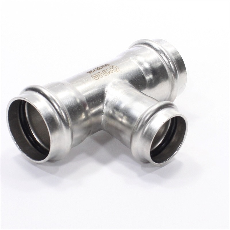 Тройник WAAG Heavy Inox 35-28-35 пресс-пресс сталь нержавеющая