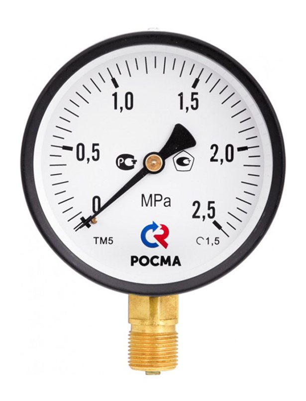 Манометр Росма ТМ-510Р.0 (0-40MPa) 1/2.1,5