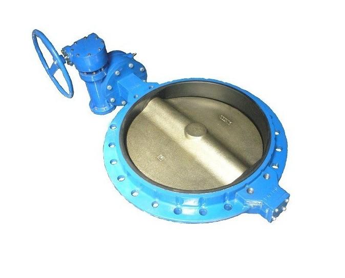 Затвор чугунный поворотный межфланцевый ABRA-BUV-VF826D300G Ру16 с редуктором