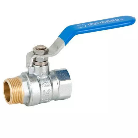 Кран шаровой полнопроходной GENEBRE 3034 09 DN050 PN25, корпус - латунь, шар - латунь, уплотнение шара - PTFE, HР/ВР, рукоятка-рычаг