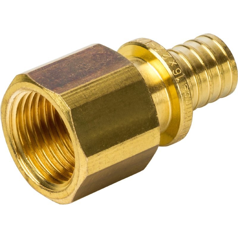 Переходник 16-1/2", General Fittings 3400, надв.гильза-резьба, вн., латунь