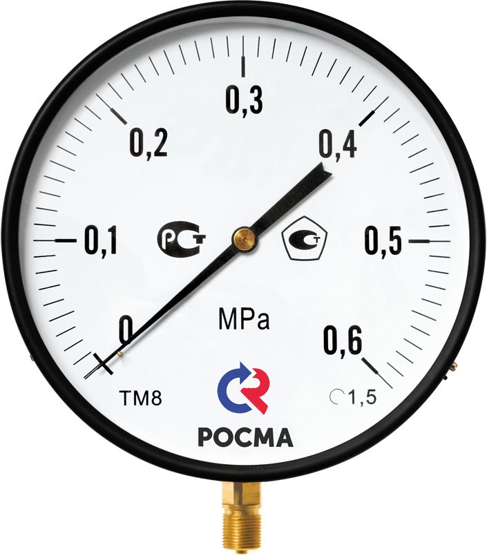 Манометр Росма ТМ-810Р.0 (0-0,4MPa) 20x1,5.1,5
