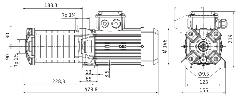 Насос Wilo MEDANA CH1-LC 1004-5/E/E/10T