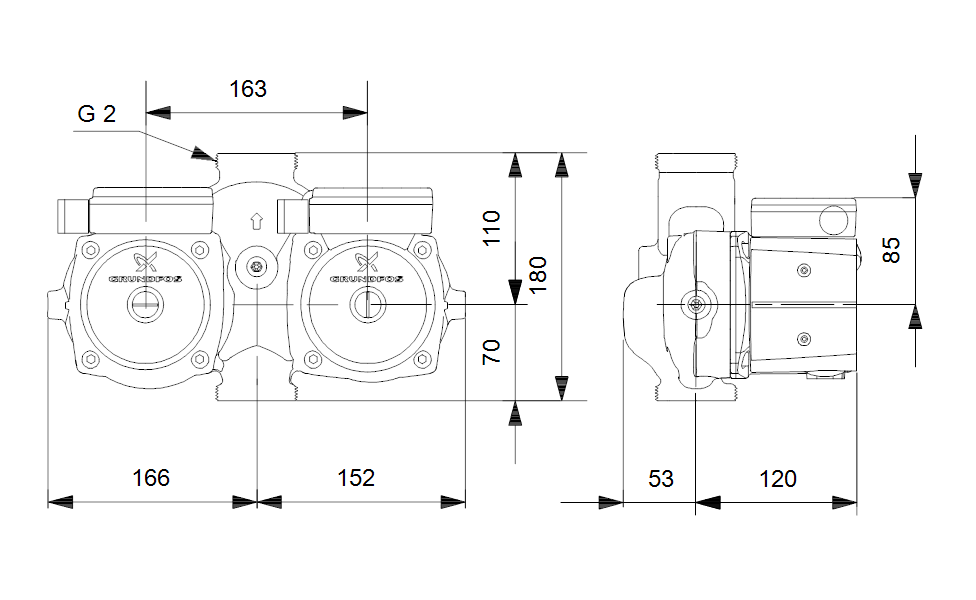 Насос Grundfos UPSD32-80 180 1x230V 50Hz 12H