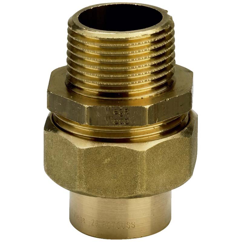 Американка 22x3/4", Viega R4, пайка-наружная резьба, бронза, модель 94343G