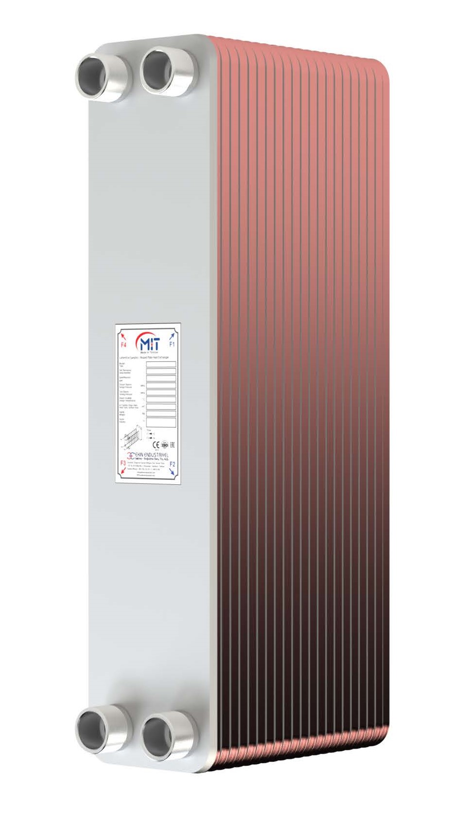 Пластинчатый паяный теплообменник MIT MB-08-90 (30 bar)