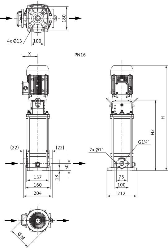 Насос Wilo HELIX V 609-1/16/E/S/400-50