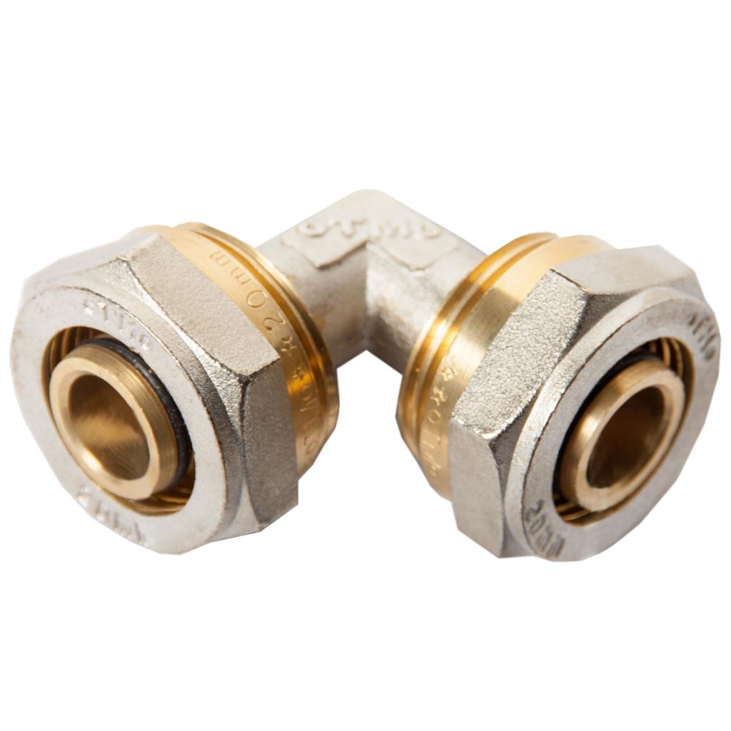 Угольник 26-26 General Fittings 5300 обжим-обжим, латунь никелированная