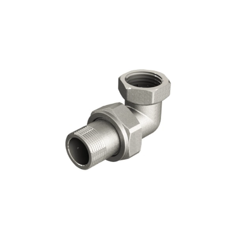 Сгон американка, угловой, НВ, 1 1/2", 1 1/2", TIN латунь, с конусным с O-ring кольцом ELSEN
