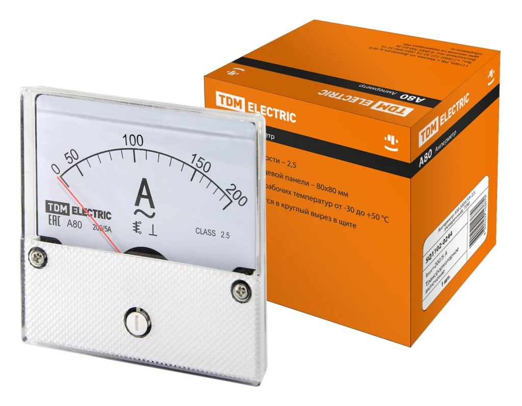 Амперметр TDM А80 200А/5А-2,5, (поверенный)