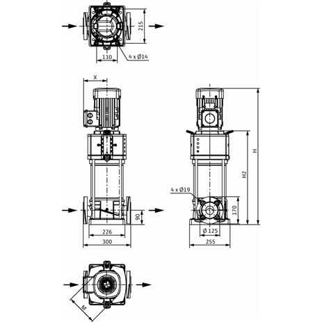 Насос Wilo HELIX V 2203-1/16/E/KS/400-50