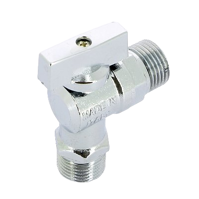 Кран Uni-Fitt Н 1/2" х 3/4" для подключения стиральных / посудомоечных машин, никелированный