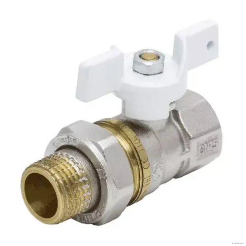 Кран шаровой Aquasfera латунь 1107 Standard нк Ду20 Ру30 м/амер полн баб 1107-02