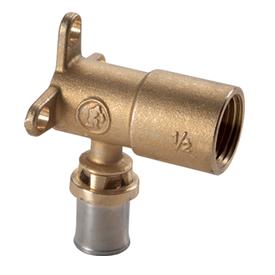 Угольник, 90°, В, 3/4", 26 x 3, латунь, с кронштейном Giacomini