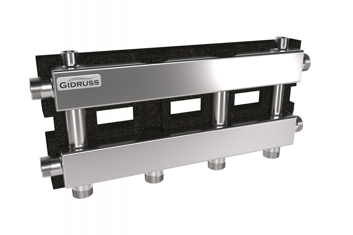 Модульный коллектор в теплоизоляции нерж. GIDRUSS MKSS-60-3D.EPP (MK 60A2T 20)
