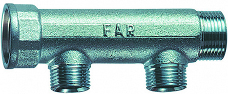 Коллектор FAR 1 1/4" с 2 отводами 1/2"