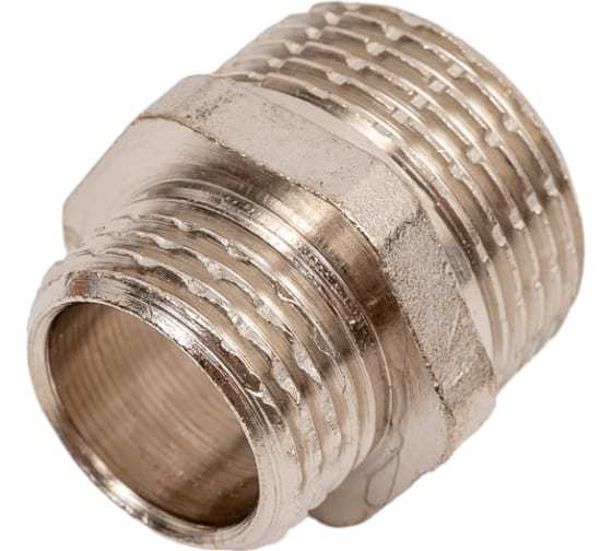 Ниппель РосТурПласт переходной НР 3/4"х1/2" никель RTP