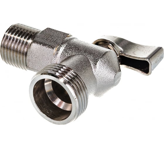 Кран Uni-Fitt НН 1/2"х3/4" для подключения стиральных / посудомоечных машин, хромированный