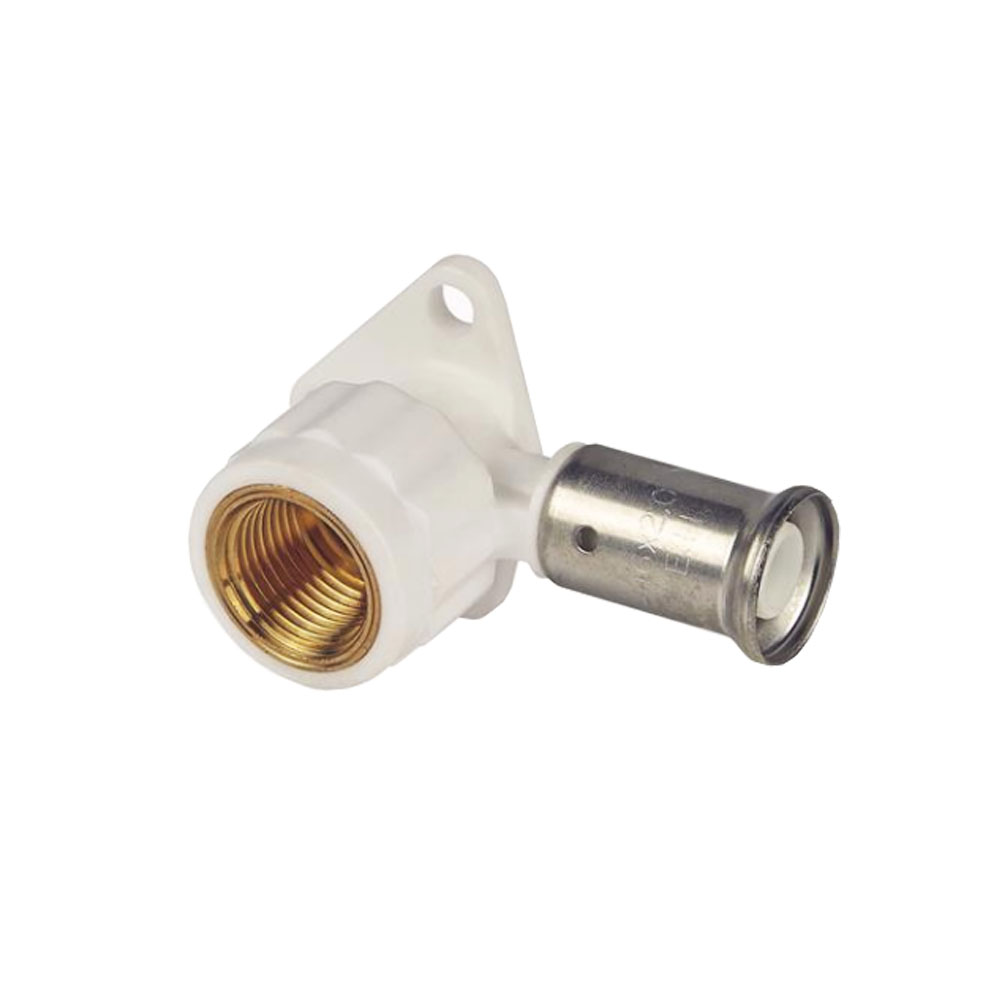 Водорозетка Henco ВР ПВДФ пресс белая 20x1/2" 56мм 2PKW-2004