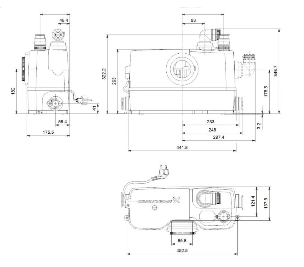 Насосная канализационная установка Grundfos Sololift2 WC-3