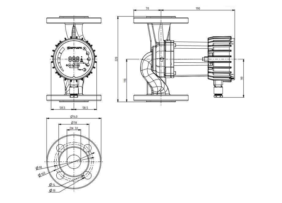 Насос ImpPumps NMT SMART S 32/120 F220