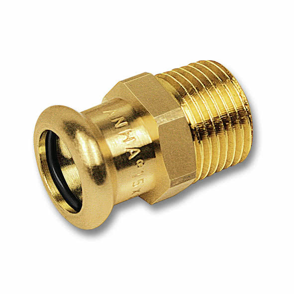 Переходник Sanha 8000 35-1" пресс-резьба наружная бронза