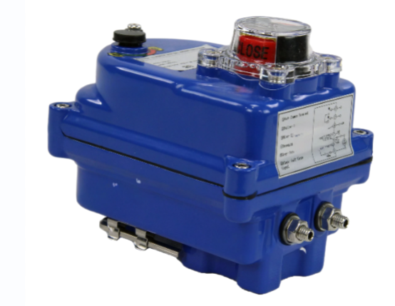 Электропривод четвертьоборотный DN.ru QT-N-003EM-O1-24VDC-У1 blue 24В квадрат 11х11, F03/F05, 30Нм
