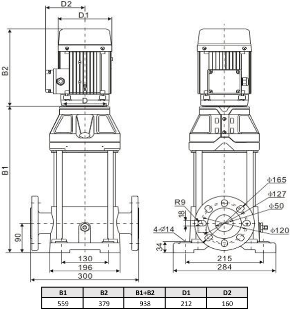 Многоступенчатый насос Wellmix CV 20-5-0-HQCV (3х380В, 5.5кВт, IE3)