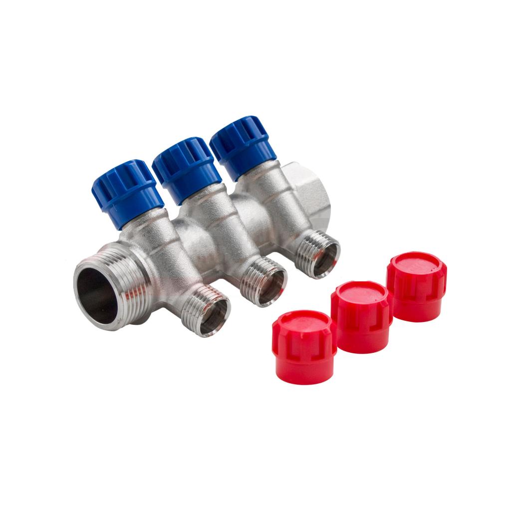 Коллектор VALFEX с регул. вентилями 3/4"х3 вых. 1/2" нар.