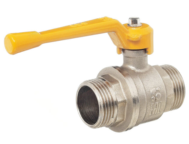 Кран шаровой Баз 11Б27п Dn25 Pn40 газ нр/нр рычаг никель, серия Standart