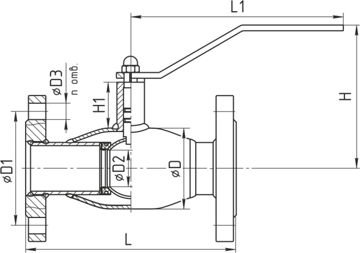 Шаровой кран полнопроходной Temper PN-40 DN-32