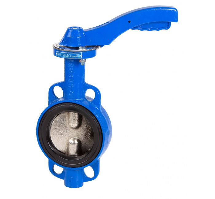 Затвор дисковый поворотный GENEBRE 2109 12 DN100 PN16, корпус - GJL-200 (GG20)  диск - CF8M (AISI316)  уплотнение - EPDM, М/Ф, рукоятка, шток 14мм