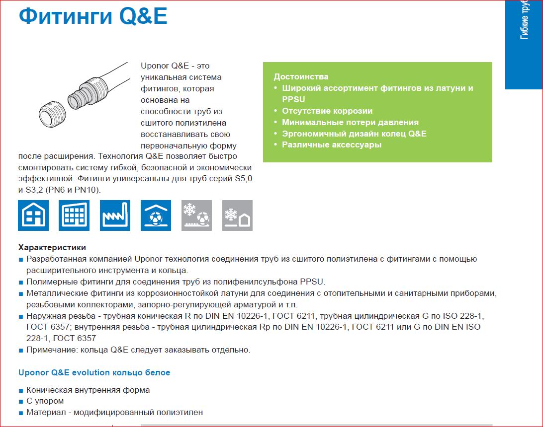 Коллектор Uponor Q&E 3/4' НВ х 3 выходов 16 межосевое 35 мм DR-латунь
