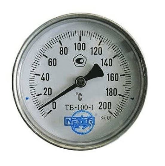Термометр биметалл ТБ100 160С Дк100 L=60 G1/2" осев Метер