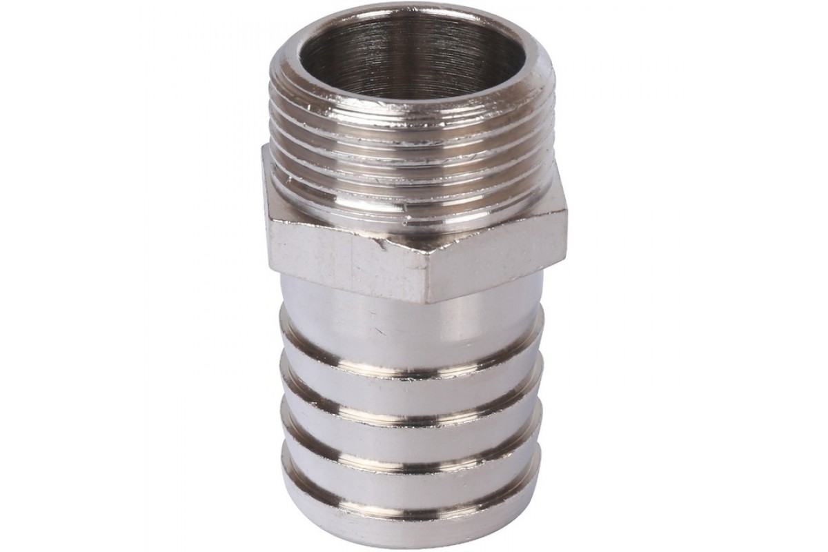 Штуцер STOUT наружная резьба никелированный 3/8"x10