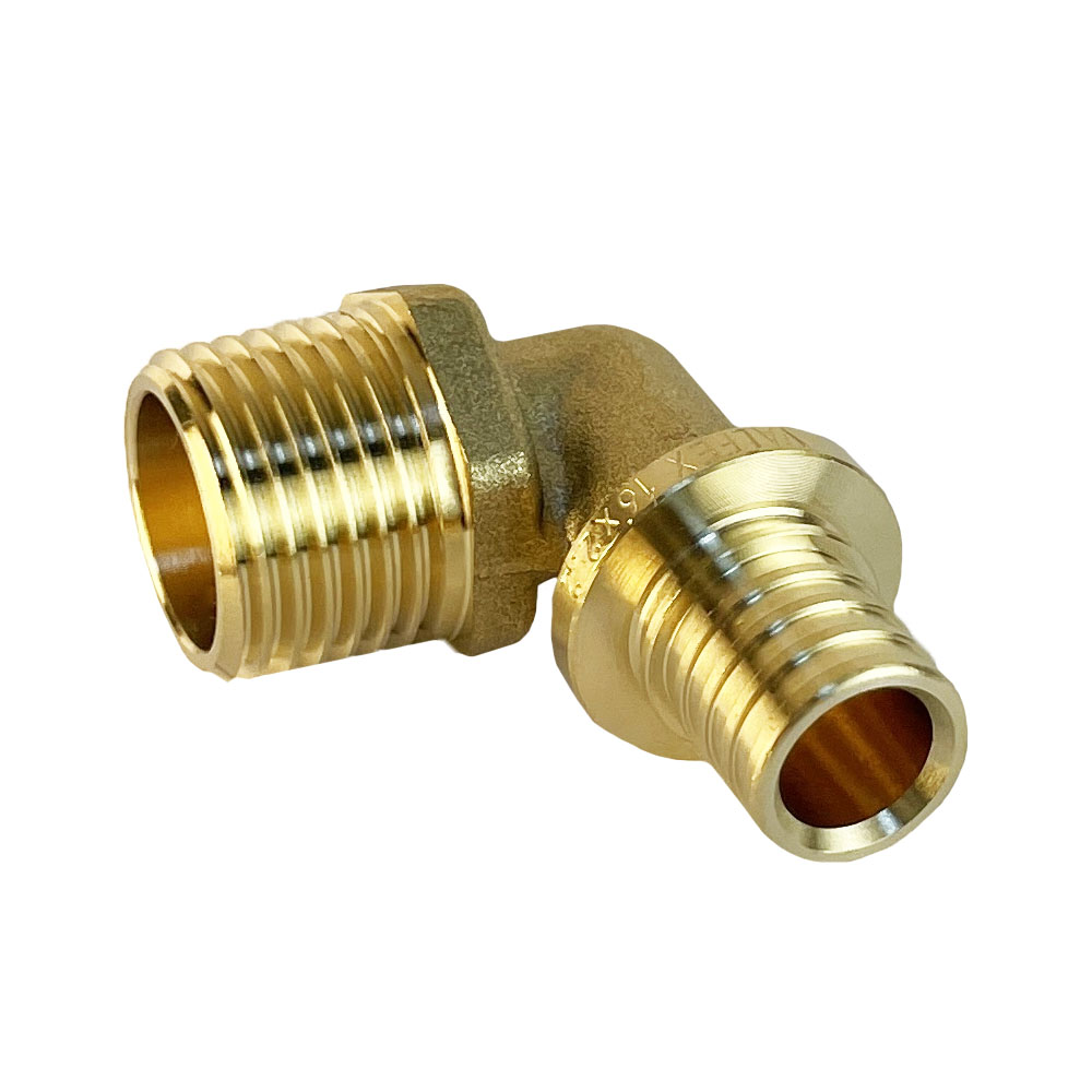 Угольник надвижной с переходом на нар.р. 1 (2,2) х 1/2" (VALFEX) (180/10) К