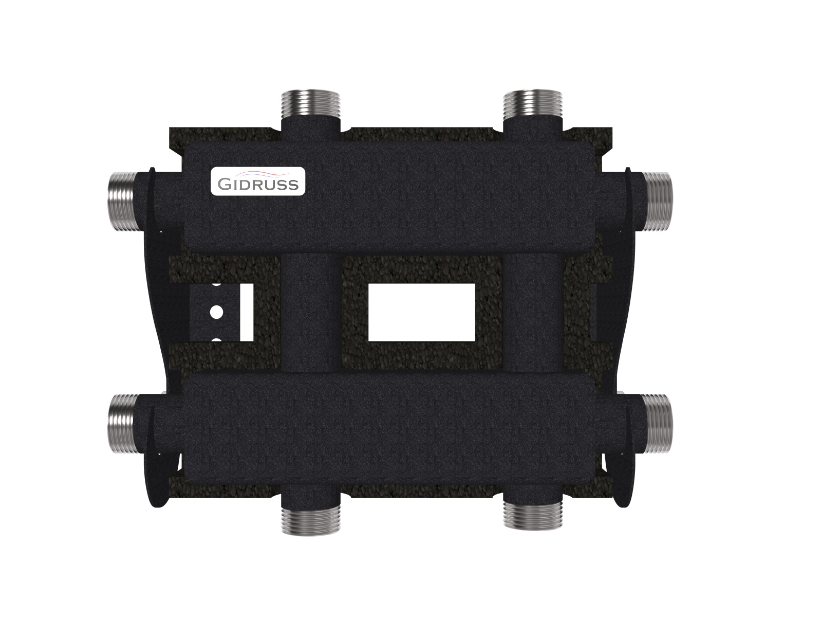 Модульный коллектор Gidruss MK-60-4D.EPP (до 60 кВт, магистраль G 1″, 3+1 контура G 1″, EPP)