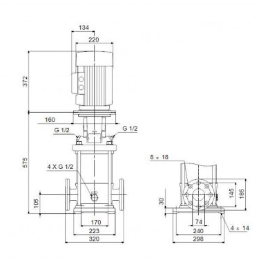 Насос Grundfos CR32-2 A-F-A-E-HQQE 3x400D 50 HZ