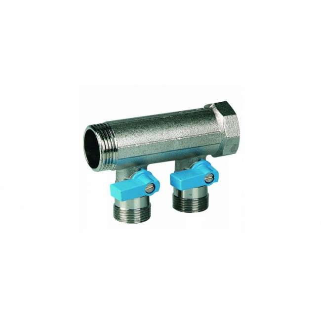 Коллектор Henco с шаровыми кранами под евроконус VB050503-BLAUW