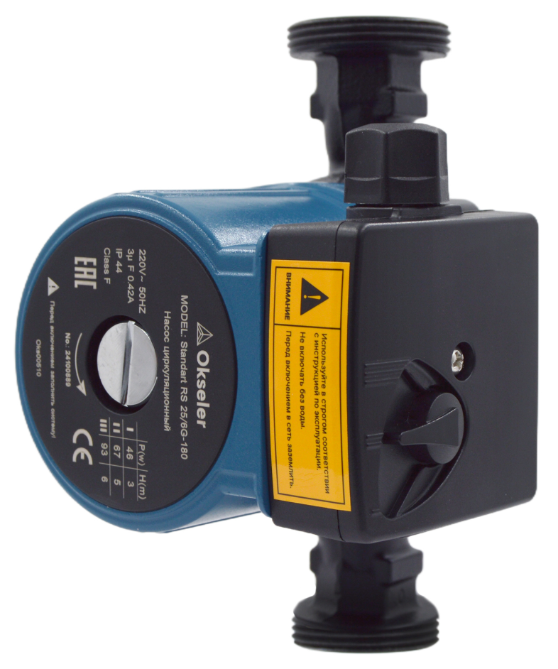 Насос циркуляционный Okseler Standart RS 25/4G-130 с гайками