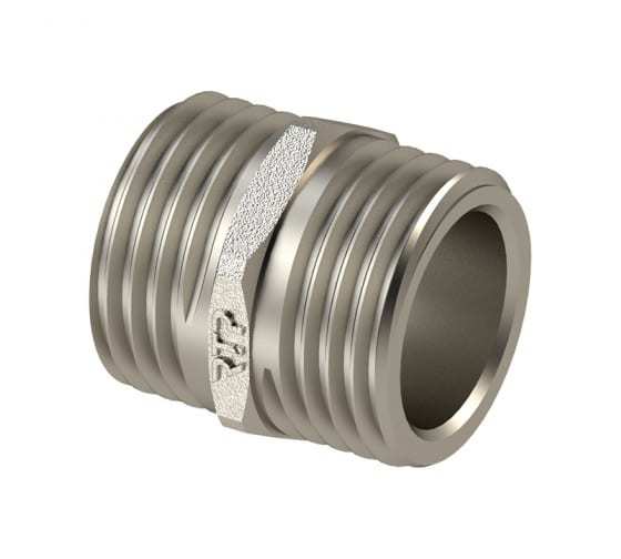 Ниппель РосТурПласт переходной НР 1/2"х3/8" никель RTP
