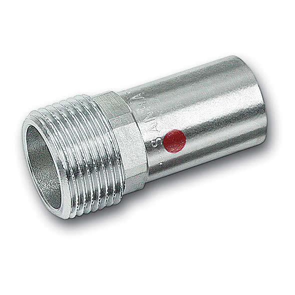 Переходник Sanha 24000 DN22-3/4" труба-резьба наружная сталь оцинкованная однораструбный