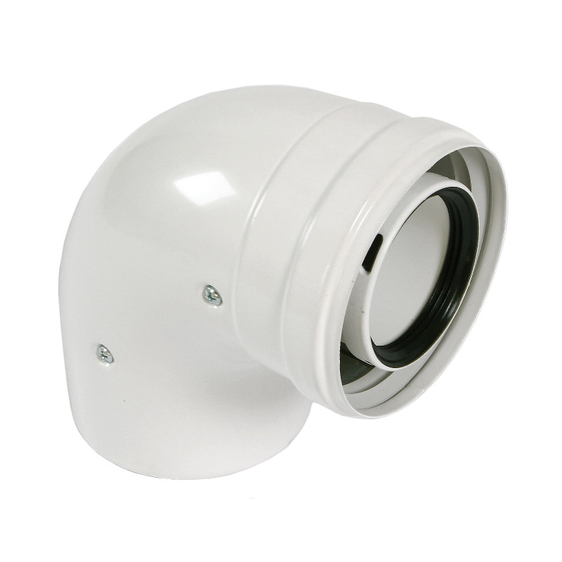 Отвод 87° 80/125, Baxi, раструб-труба, PP